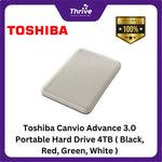 Load image into Gallery viewer, Toshiba Canvio Advance 3.0 Portable Hard Drive 4TB ( Black, Red, Green, White )
