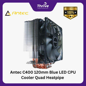 Antec C400 120mm Blue LED CPU Cooler Quad Heatpipe - All Intel & AMD Socket