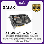 Load image into Gallery viewer, GALAX nVidia Geforce RTX 3060 12GB GDDR6 (1-Click OC) - DUAL FAN - [Factory Brand New - No Box] - Garansi 3 Thn