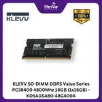 Load image into Gallery viewer, KLEVV SO-DIMM DDR5 Value Series PC38400 4800Mhz 16GB (1x16GB) - KD5AGSA80-48G400A