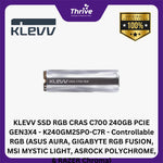 Load image into Gallery viewer, KLEVV SSD RGB CRAS C700 240GB PCIE GEN3X4 - K240GM2SP0-C7R - Controllable RGB (ASUS AURA, GIGABYTE RGB FUSION, MSI MYSTIC LIGHT, ASROCK POLYCHROME, &amp; RAZER Chroma)
