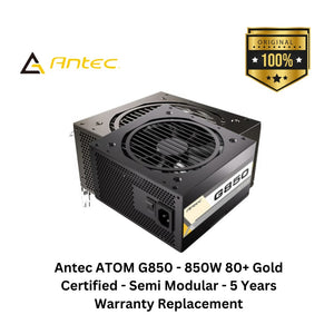 Antec ATOM G850 - 850W 80+ Gold Certified - Semi Modular - 5 Years Warranty Replacement