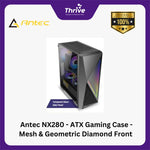 Load image into Gallery viewer, Antec NX280 - ATX Gaming Case - Mesh &amp; Geometric Diamond Front Panel Design - FREE 1 PCS 12CM FAN
