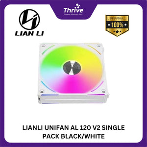 LIANLI UNIFAN AL 120 V2 SINGLE PACK BLACK/WHITE