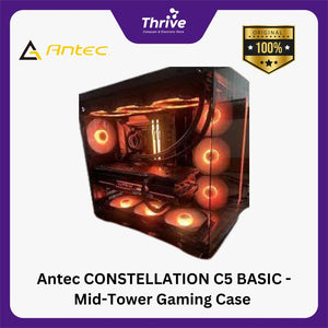 Antec CONSTELLATION C5 BLACK ARGB - Mid-Tower Gaming Case - Stylish Front Panel - Dual Chamber Design - 4mm Tempered Glass Side Panel - Type-C 3.2 Gen 2 Ready - Free 6Pcs 120mm PWM AR