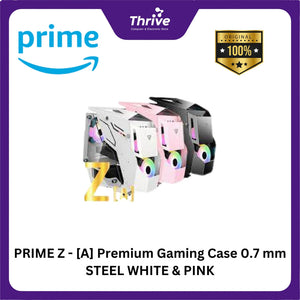 PRIME Z - [A] Premium Gaming Case 0.7 mm STEEL WHITE & PINK