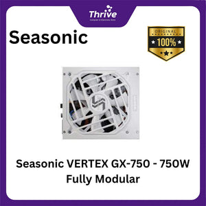 Seasonic VERTEX GX-750 - 750W Fully Modular - 80+ Gold Certified - ATX 3.0 Compatible - PCIe 5.0 Ready - 10 Years Warranty Replacement