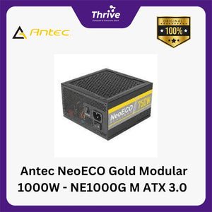 Antec NeoECO Gold Modular 1000W - NE1000G M ATX 3.0 - PCIe 5.0 Ready - 80+ Gold Certified - Full Modular - 10 Years Warranty