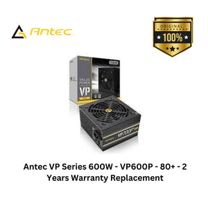 Antec VP Series 600W - VP600P - 80+ - 2 Years Warranty Replacement