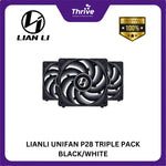 Load image into Gallery viewer, LIANLI UNIFAN P28 TRIPLE PACK BLACK/WHITE
