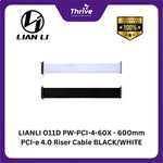 Load image into Gallery viewer, LIANLI O11D PW-PCI-4-60X - 600mm PCI-e 4.0 Riser Cable BLACK/WHITE
