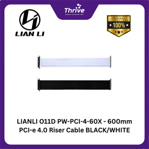 LIANLI O11D PW-PCI-4-60X - 600mm PCI-e 4.0 Riser Cable BLACK/WHITE