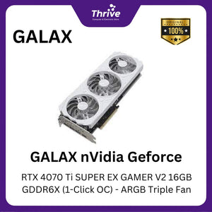 GALAX nVidia Geforce RTX 4070 Ti SUPER EX GAMER V2 16GB GDDR6X (1-Click OC) - ARGB Triple Fan