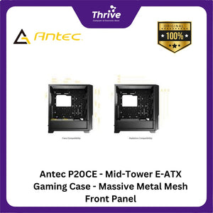 Antec P20CE - Mid-Tower E-ATX Gaming Case - Massive Metal Mesh Front Panel - Type-C 3.2 Gen 2 Ready - FREE 3PCS 120mm PWM Fans