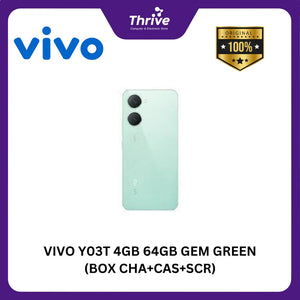 VIVO Y03T 4GB 64GB GEM GREEN (BOX CHA+CAS+SCR)