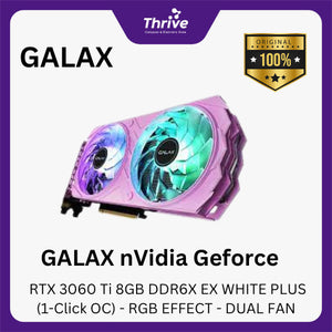 GALAX nVidia Geforce RTX 3060 Ti 8GB DDR6X EX WHITE PLUS (1-Click OC) - RGB EFFECT - DUAL FAN -