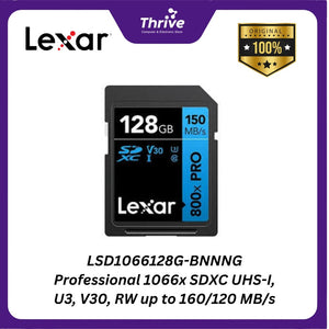 LSD1066128G-BNNNG Professional 1066x SDXC UHS-I, U3, V30, RW up to 160/120 MB/s