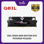 Load image into Gallery viewer, GEIL DDR4 AMD EDITION EVO POTENZA PC21330 2666MHz Dual Channel 8GB (2x4GB) 19-19-19-43 GAPB48GB2666C19DC
