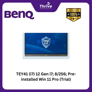 TEY41 (i7) 12 Gen i7; 8/256; Pre-installed Win 11 Pro (Trial)