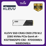 Load image into Gallery viewer, KLEVV SSD CRAS C920 2TB M.2 2280 NVMe PCle Gen4 x4 - K02TBM2SP0-C92 - R7000MB/s W6850MB/s
