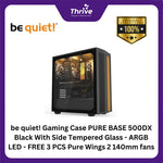 Load image into Gallery viewer, be quiet! Gaming Case PURE BASE 500DX Black With Side Tempered Glass - ARGB LED - FREE 3 PCS Pure Wings 2 140mm fans
