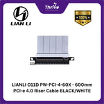 Load image into Gallery viewer, LIANLI O11D PW-PCI-4-60X - 600mm PCI-e 4.0 Riser Cable BLACK/WHITE
