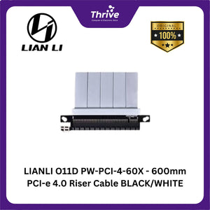 LIANLI O11D PW-PCI-4-60X - 600mm PCI-e 4.0 Riser Cable BLACK/WHITE
