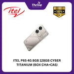 Load image into Gallery viewer, ITEL P65 4G 8GB 128GB CYBER TITANIUM (BOX CHA+CAS)