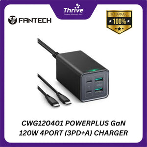 CWG120401 POWERPLUS GaN 120W 4PORT (3PD+A) CHARGER