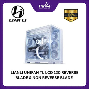 LIANLI UNIFAN TL LCD 120 REVERSE BLADE & NON REVERSE BLADE : TL 120 LCD SINGLE PACK BLACK & WHITE