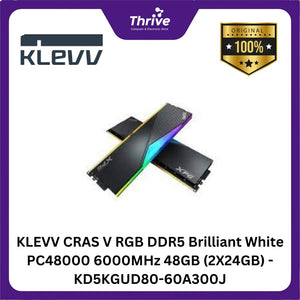 KLEVV CRAS V RGB DDR5 Brilliant White PC48000 6000MHz 48GB (2X24GB) - KD5KGUD80-60A300J