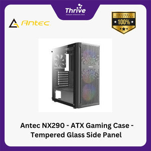 Antec NX290 - ATX Gaming Case - Tempered Glass Side Panel - FREE 3 PCS 12CM RGB FANS + 1 PCS 12CM FAN