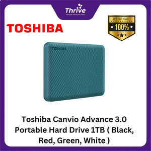 Toshiba Canvio Advance 3.0 Portable Hard Drive 1TB ( Black, Red, Green, White )