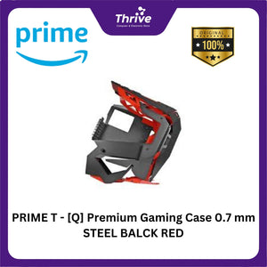 PRIME T - [Q] Premium Gaming Case 0.7 mm STEEL BALCK RED