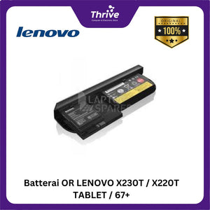 Batterai OR LENOVO X230T / X220T TABLET / 67+