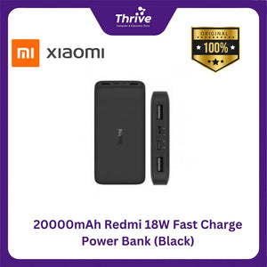 20000mAh Redmi 18W Fast Charge Power Bank (Black)