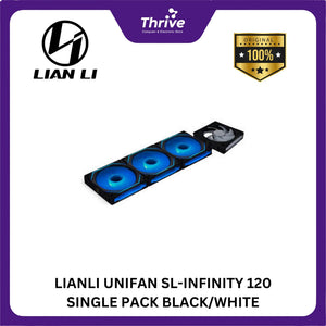 LIANLI UNIFAN SL-INFINITY 120 SINGLE PACK BLACK/WHITE