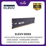 Load image into Gallery viewer, KLEVV DDR4 KLEVV DDR4 Value Series PC25600 3200MHZ 16GB (2x8GB) - KD48GU880-32N220D - COMPATIBLE WITH INTEL &amp; AMD RYZEN