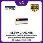 Load image into Gallery viewer, KLEVV CRAS XR5 RGB DDR5 PC49600 6200MHz 32GB (2X16GB) White Heat-Spreader - KD5AGUA80-62E400S