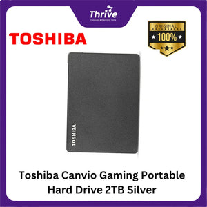 Toshiba Canvio Gaming Portable Hard Drive 2TB Silver