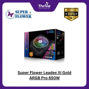 Super Flower Leadex III Gold ARGB Pro 650W - SF-650F14RG V2.0 - 80 PLUS GOLD - Full Modular - 10 Years