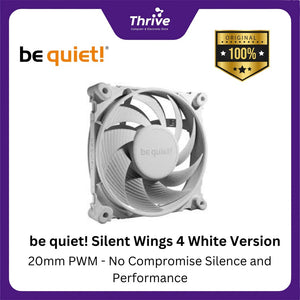 be quiet! Silent Wings PRO 4 White Version - 120mm PWM - Legendary Silence, Epic Performance and Features