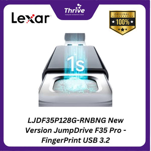 LJDF35P128G-RNBNG New Version JumpDrive F35 Pro - FingerPrint USB 3.2