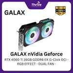 Load image into Gallery viewer, GALAX nVidia Geforce RTX 4060 Ti 16GB GDDR6 EX (1-Click OC) - RGB EFFECT - DUAL FAN -
