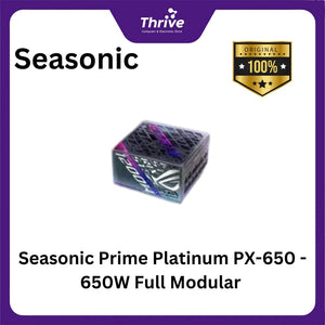 Seasonic Prime Platinum PX-650 - 650W Full Modular - 80+ Platinum Certified - 12 Years Warranty Replacement