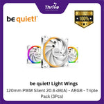 Load image into Gallery viewer, be quiet! Light Wings - 120mm PWM Silent 20.6 dB(A) - ARGB - Triple Pack (3Pcs)
