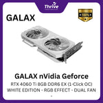 Load image into Gallery viewer, GALAX nVidia Geforce RTX 4060 Ti 8GB DDR6 EX (1-Click OC) WHITE EDITION - RGB EFFECT - DUAL FAN -
