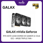 Load image into Gallery viewer, GALAX nVidia Geforce RTX 4070 12GB DDR6X EX GAMER (1-Click OC) - ARGB TRIPLE FAN -
