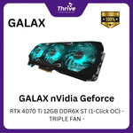 Load image into Gallery viewer, GALAX nVidia Geforce RTX 4070 Ti 12GB DDR6X ST (1-Click OC) - TRIPLE FAN -
