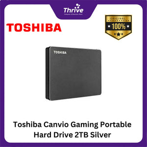 Toshiba Canvio Gaming Portable Hard Drive 2TB Silver